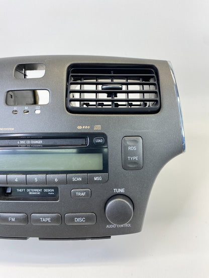 2002 2003 Lexus ES300 Radio AM/FM 6 CD Player Receiver W/ Air Vents 86120-33510