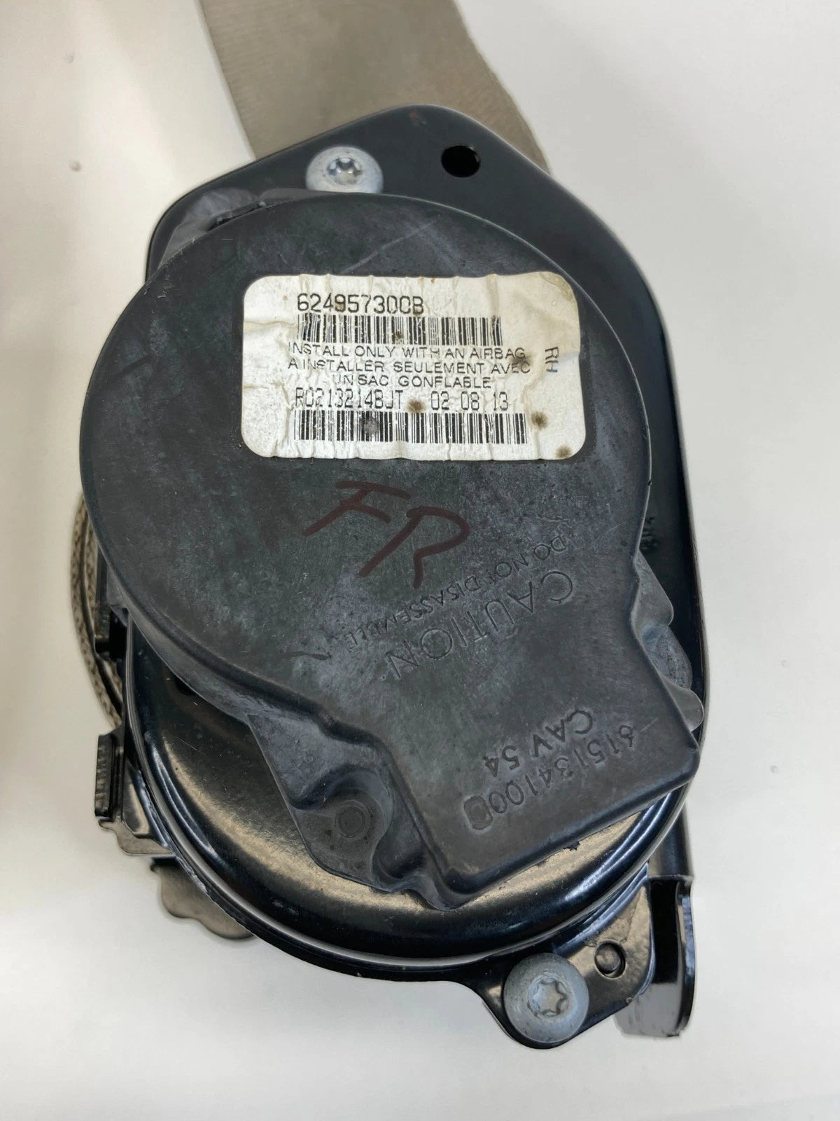 2013-2018 FORD C-MAX FRONT RIGHT PASSENGER SIDE SEAT BELT RETRACTOR 624957300B