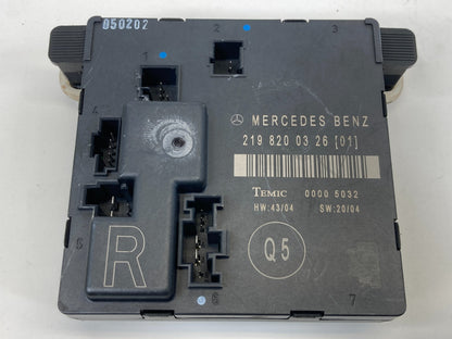 2006 Mercedes-Benz CLS500 Rear Right Side Door Control Module Unit 219-820-03-26