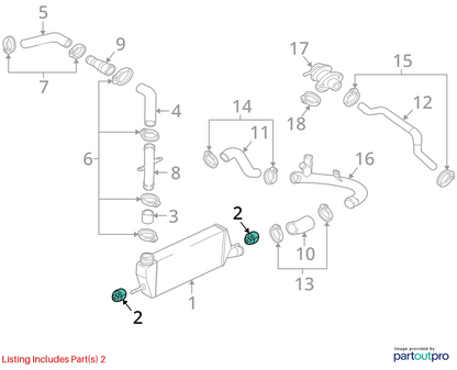2008-2015 MITSUBISHI LANCER EXHAUST INTER-COOLER HANGER RUBBER MOUNT MR431632