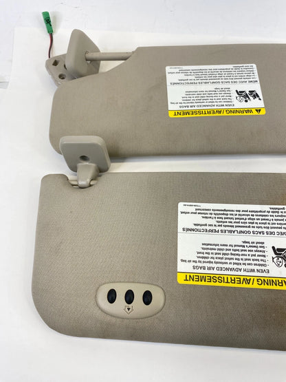 2010 2011 FORD TAURUS LEFT & RIGHT SIDE SUN VISOR SET PAIR W/ GARAGE OPENER OEM