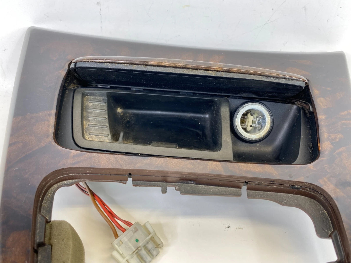 07-12 BMW 328i WALNUT CENTER CONSOLE SHIFT SHIFTER BEZEL PANEL TRIM 7129547 OEM