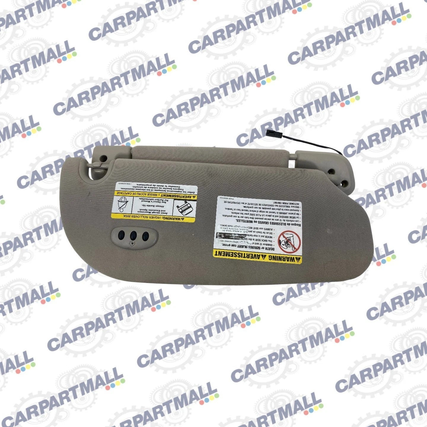 07-09 FORD EXPEDITION FRONT LEFT SUNVISOR SUN VISOR SHADE W/ ILLUMINATE MIRROR