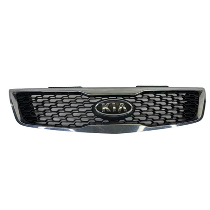 11-13 Kia Forte Sedan Chrome Front Upper Bumper Grill Grille W Emblem 863501M600