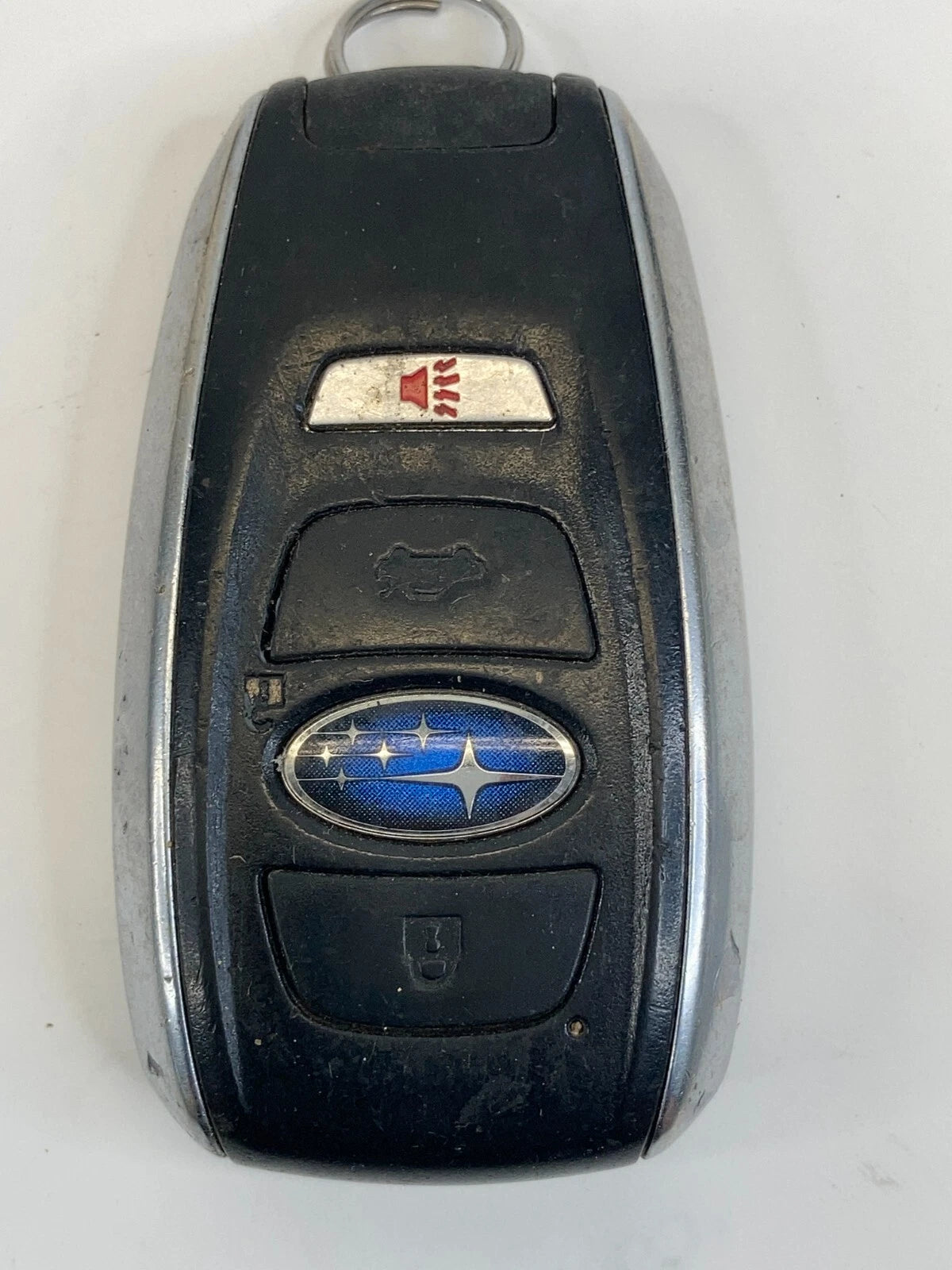 17-23 SUBARU IMPREZA ENGINE START STOP IGNITION SWITCH BUTTON BEZEL W/ KEY OEM