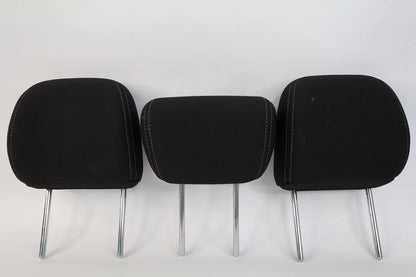 2012 2013 KIA SOUL REAR SEAT HEADREST SET OF 3 BLACK CLOTH LEFT RIGHT CENTER OEM