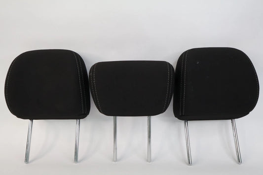 2012 2013 KIA SOUL REAR SEAT HEADREST SET OF 3 BLACK CLOTH LEFT RIGHT CENTER OEM