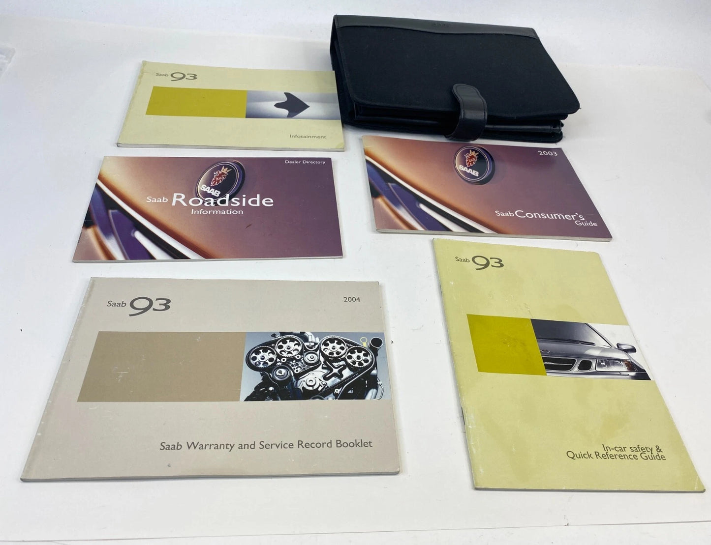 2004 04 SAAB 9-3 OWNERS MANUAL CONSUMER INFO WARRANTY BOOK W/ CASE OEM