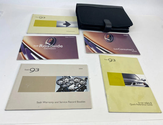 2004 04 SAAB 9-3 OWNERS MANUAL CONSUMER INFO WARRANTY BOOK W/ CASE OEM