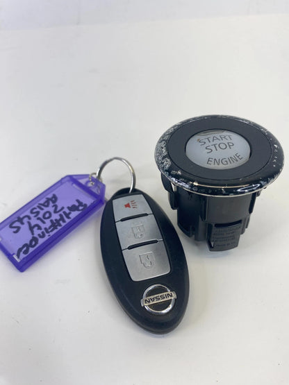 2013-2020 NISSAN PATHFINDER ENGINE START STOP BUTTON SWITCH & REMOTE KEY OEM
