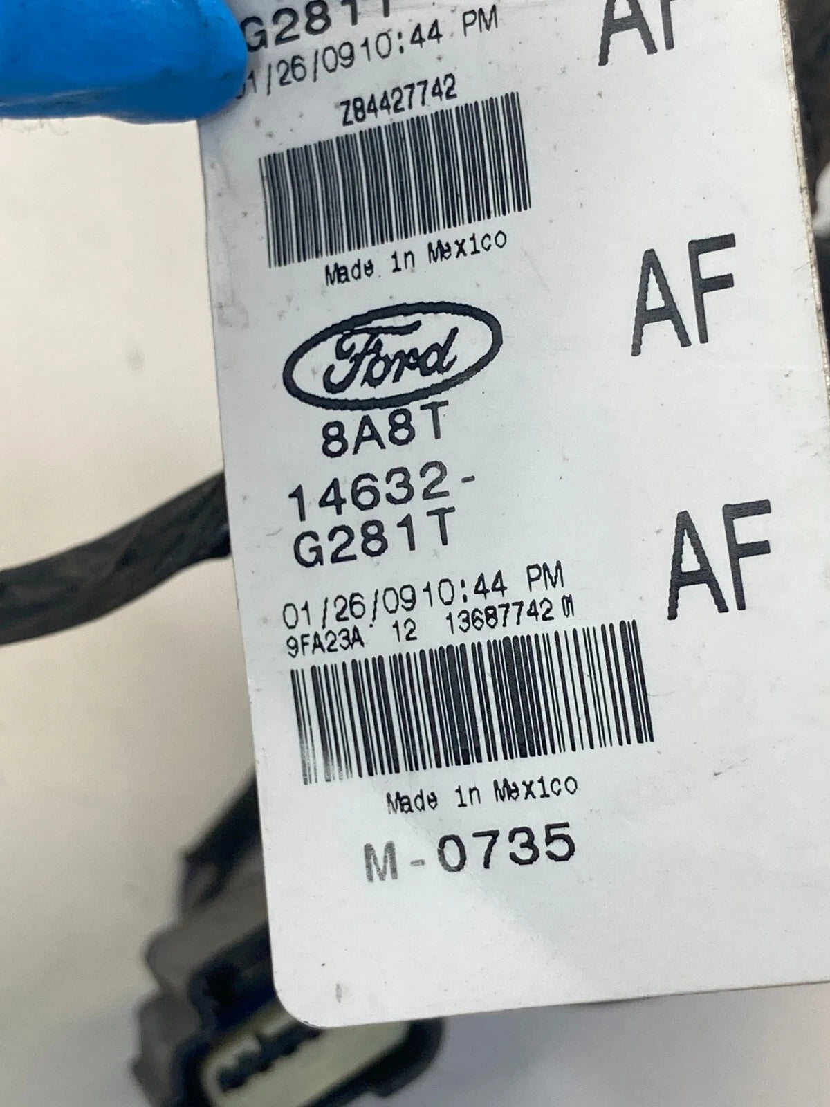 2009-2019 FORD FLEX REAR RIGHT BACK SIDE DOOR WIRING WIRE HARNESS 8A8T-14632-G