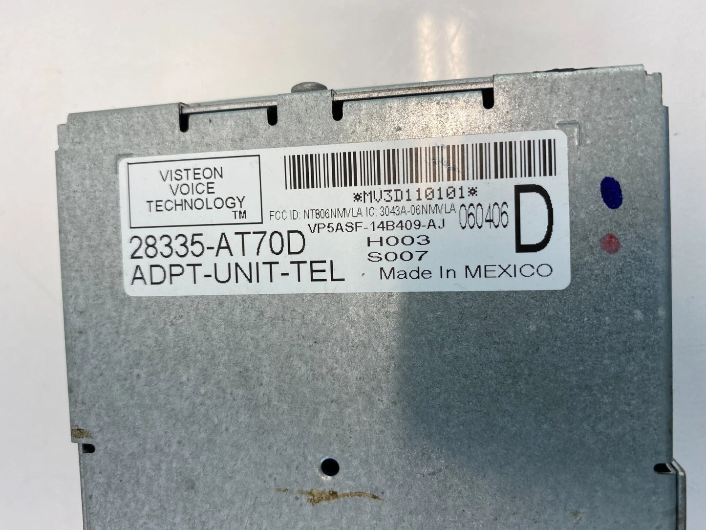 2006 INFINITI G35 SEDAN TELEPHONE ADAPTER CONTROL MODULE 28335-AT70D OEM
