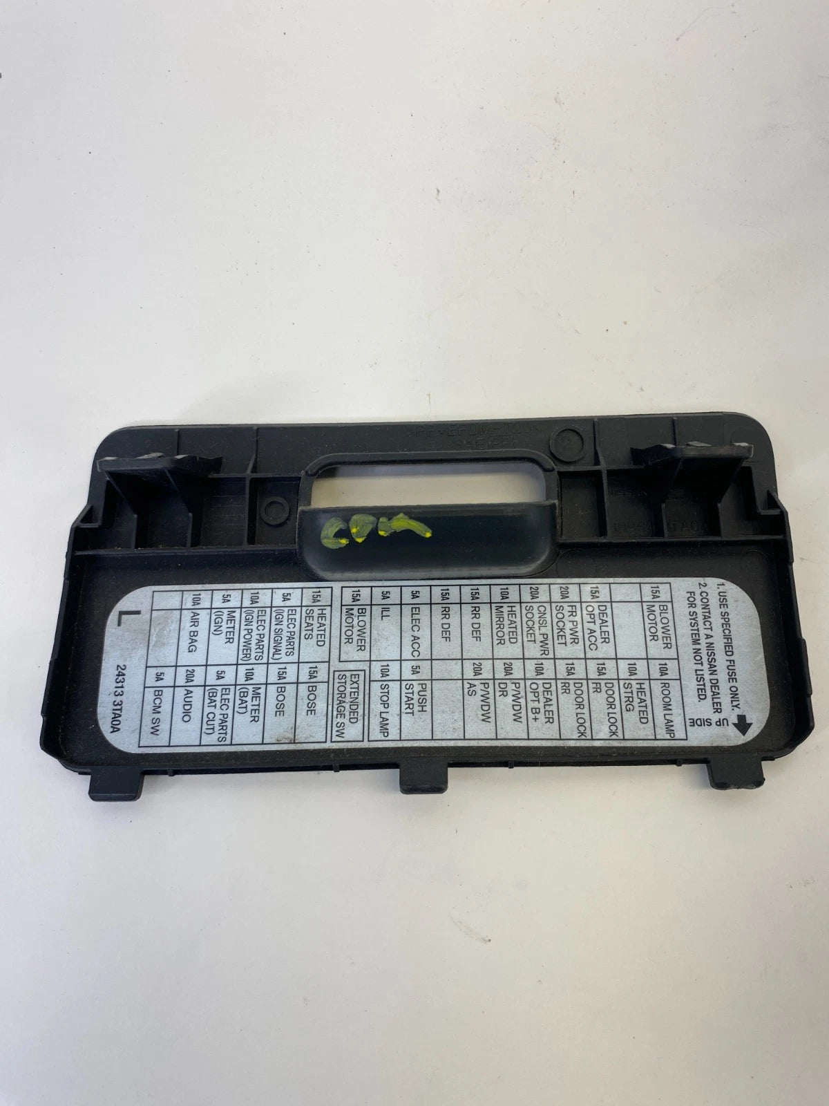 2013-2015 NISSAN ALTIMA DASH FUSE BOX DOOR LID ACCESS COVER TRIM 24313-3TA0A