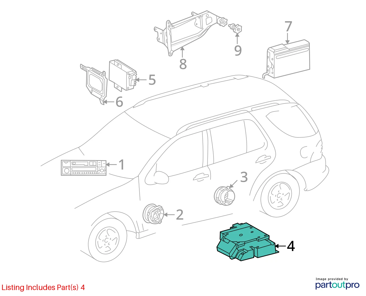 2002 2003 MERCEDES BENZ ML320 SUBWOOFER AUDIO SOUND SYSTEM SPEAKER 163-820-10-02