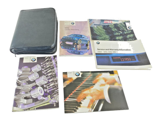 2002 BMW 330XI 330I OWNERS MANUAL WARRANTY ASSISTANCE INFORMATION GUIDE W CASE