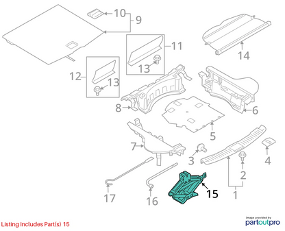 2009-2013 INFINITI G37 SEDAN EMERGENCY SPARE TIRE JACK TOOL KIT WRENCH ASSY OEM