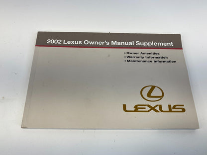 2002 02 Lexus ES300 ES 300 Owner's Manual Supplement Set w/ Case Set OEM