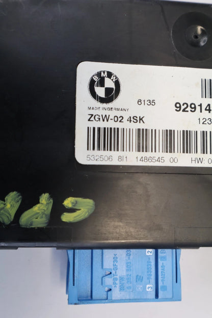 2012-2016 BMW 528I 528I XDRIVE F10 CENTRAL GATEWAY MODULE ZGW-02 OEM 9291450