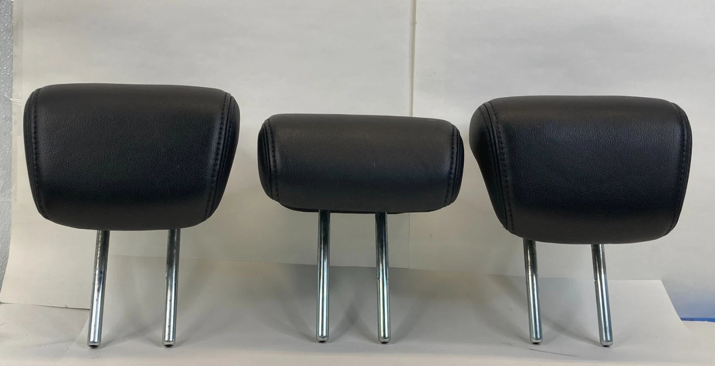 2010-2011 ACURA RDX REAR SEAT HEADREST SET OF 3 BLACK LEATHER OEM