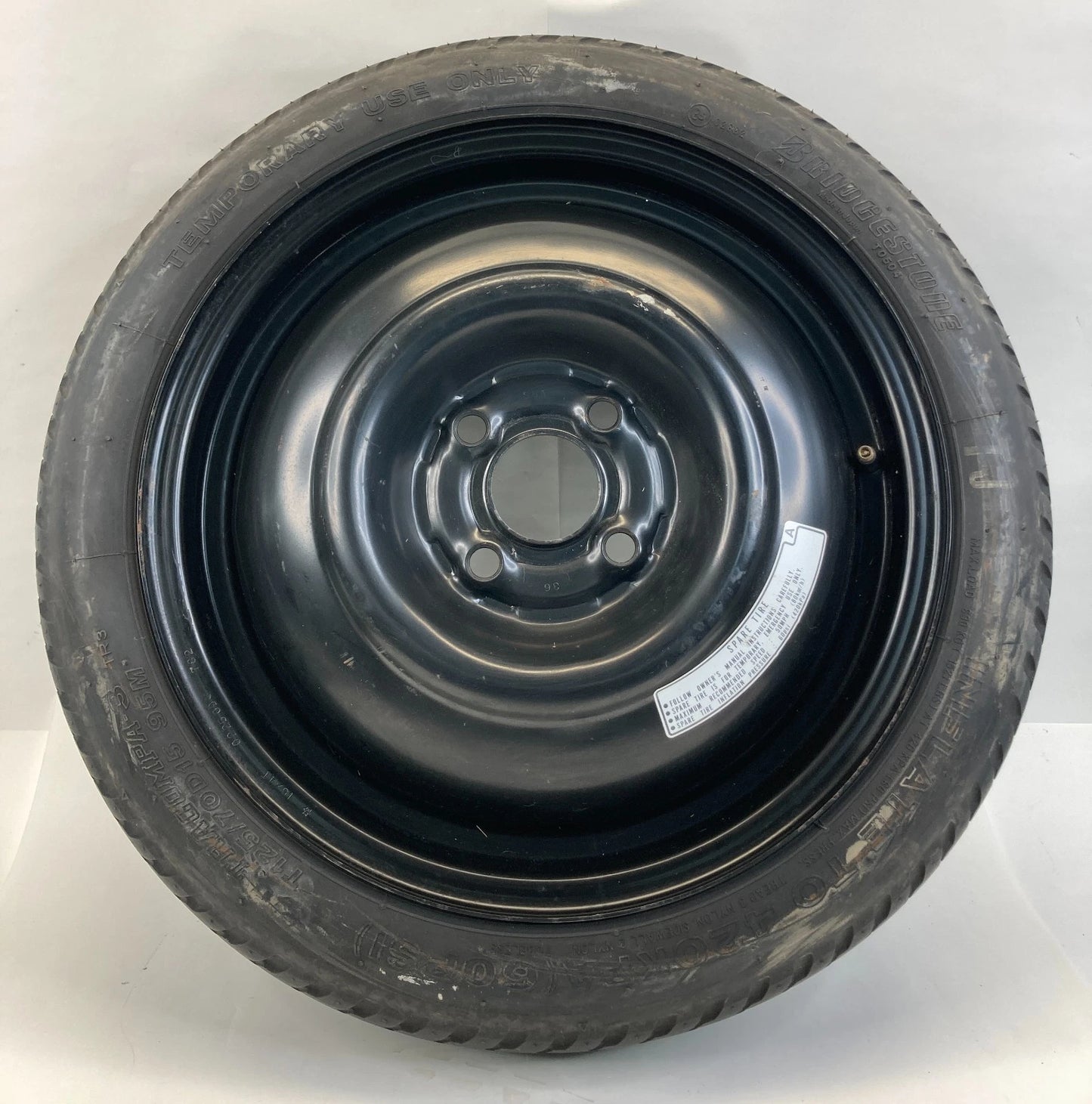 2009-2013 HONDA FIT EMERGENCY SPARE TIRE WHEEL COMPACT DONUT T125/70D15 95M OEM