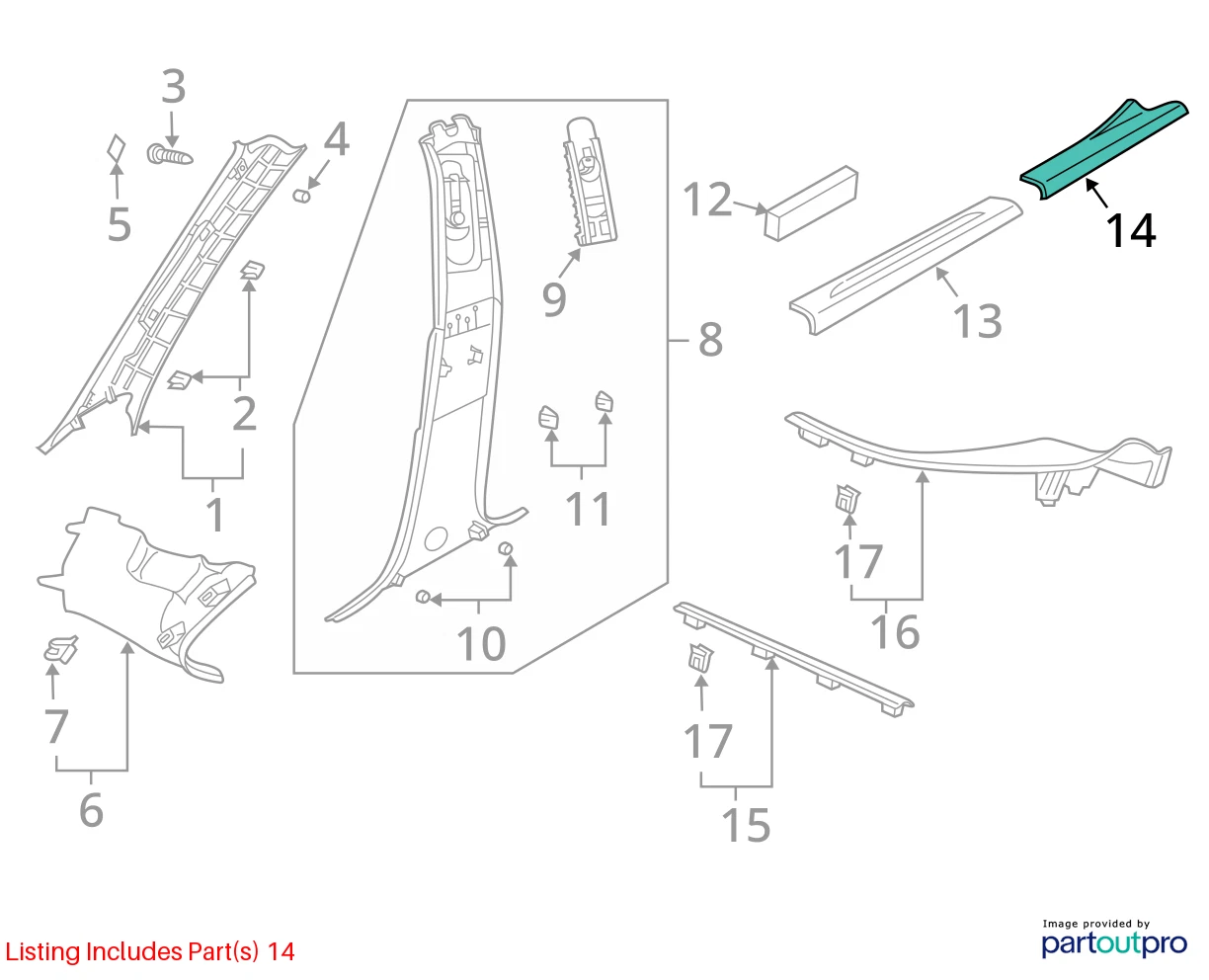 03-11 SAAB 9-3 93 SEDAN REAR LEFT SIDE DOOR SILL STEP PLATE TRIM 12786334 OEM