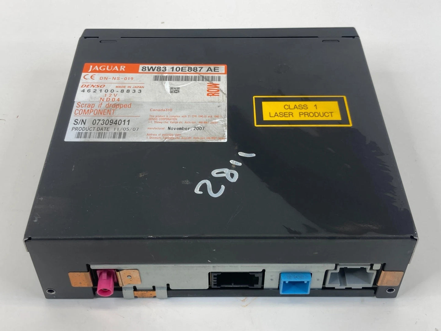 2009-2015 JAGUAR XF NAVIGATION DVD PLAYER CONTROL UNIT RECEIVER 8W83-10E887-AE