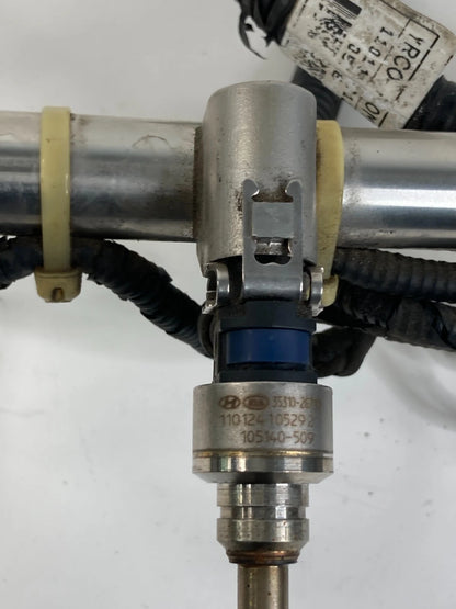 11-14 HYUNDAI SONATA 2.4L AT FUEL INJECTION RAIL LINE ASSEMBLY 35300-2G700 OEM