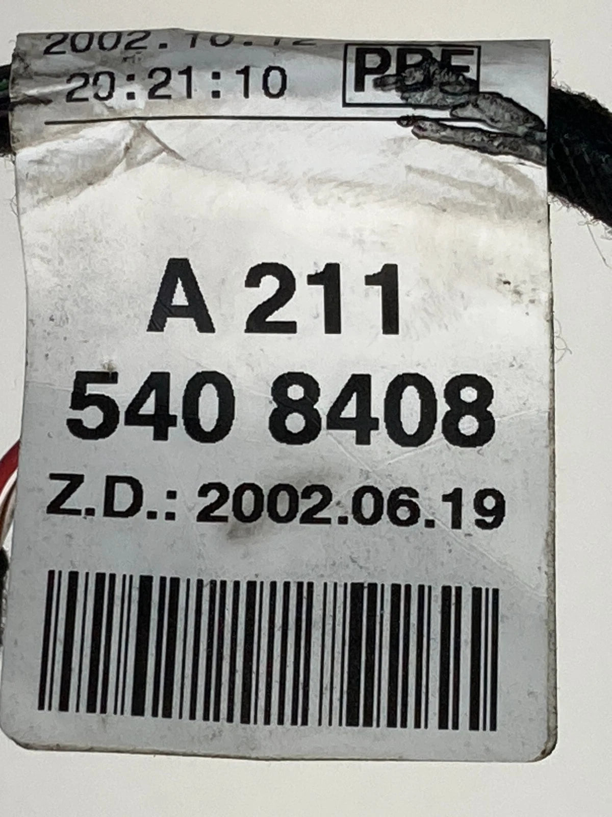 2000-2003 MERCEDES-BENZ E320 REAR RIGHT DOOR WIRE WIRING HARNESS A2115408308 OEM