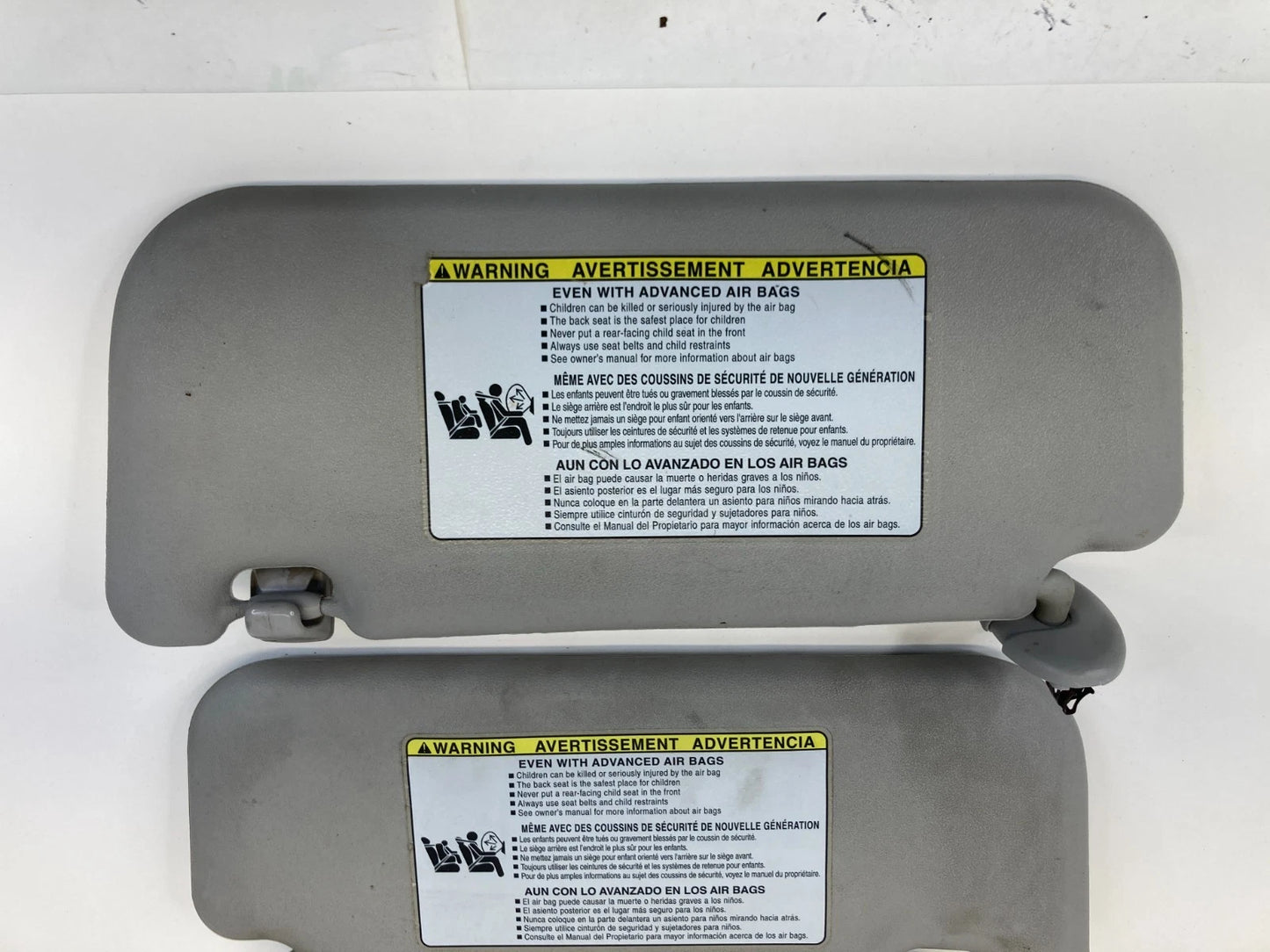 2009-2013 TOYOTA COROLLA LEFT & RIGHT SIDE SUNVISOR SHADE PAIR SET W/ MIRROR OEM