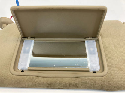 08-10 HONDA ACCORD DRIVER LEFT SUN VISOR SHADE W/ MIRROR ILLUMINATED IVORY OEM