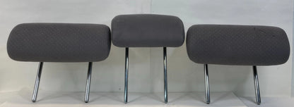 2004-2009 04-09 TOYOTA PRIUS REAR SEAT HEADRESTS SET 3 GRAY CLOTH ASSEMBLY OEM