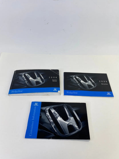 2006 HONDA RIDGELINE OWNERS MANUAL USERS HANDBOOK WARRANTY GUIDE BOOKS OEM