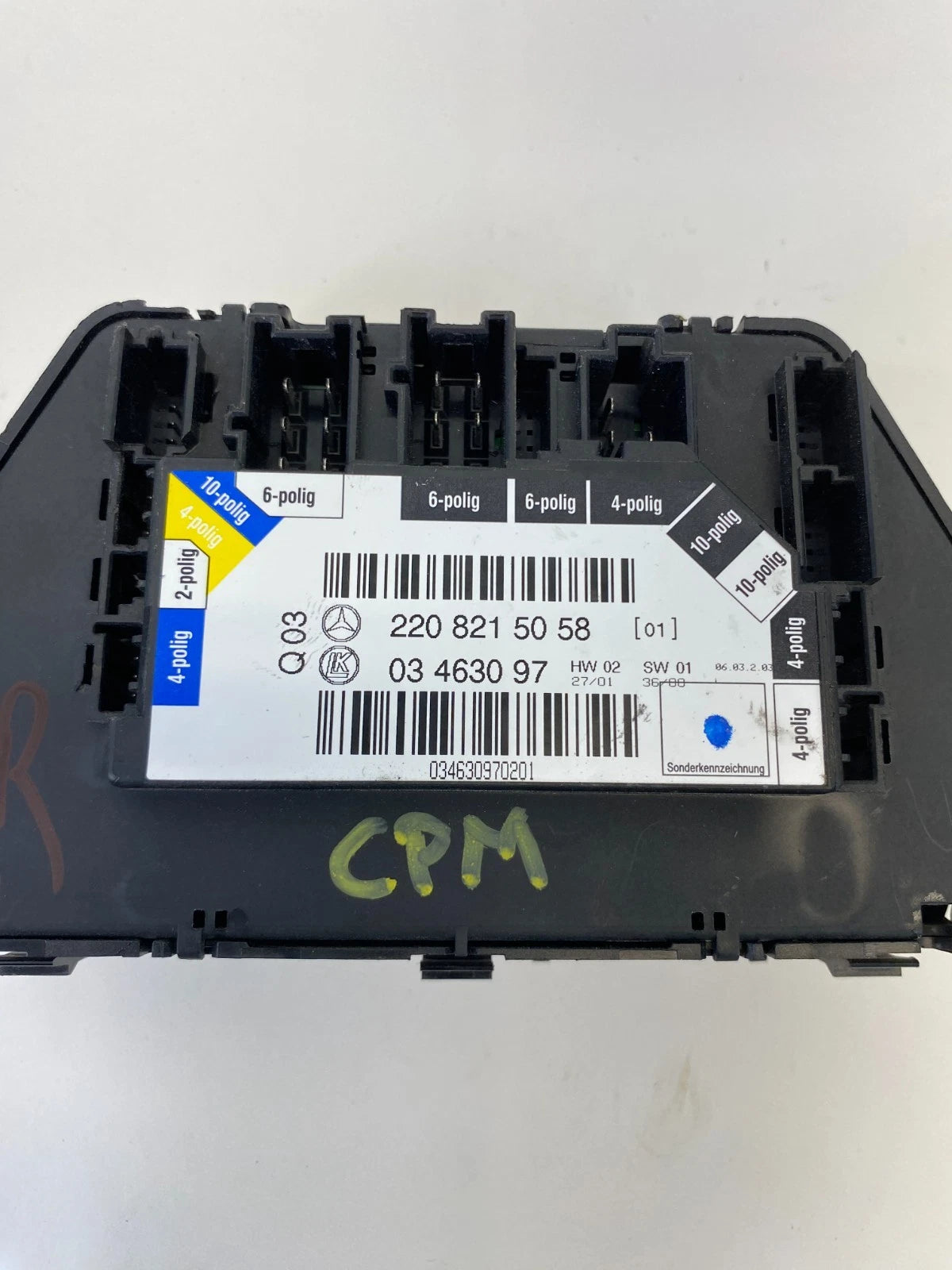 00-05 MERCEDES S430 REAR RIGHT SEAT ADJUSTMENT CONTROL SWITCH MODULE 2208215058