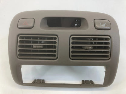 1998-2002 TOYOTA COROLLA CENTER DASH A/C VENT BEZEL TRIM W CLOCK 55660-02010 OEM