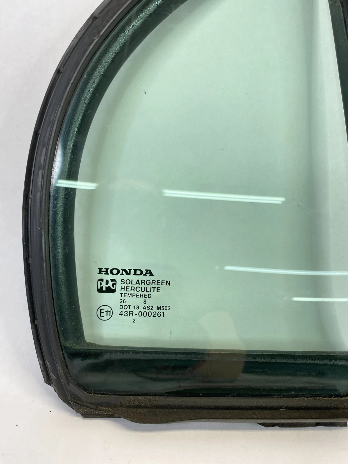 06-11 HONDA CIVIC SDN REAR RIGHT DOOR WINDOW VENT GLASS W WEATHERSTRIP 73441-SNE