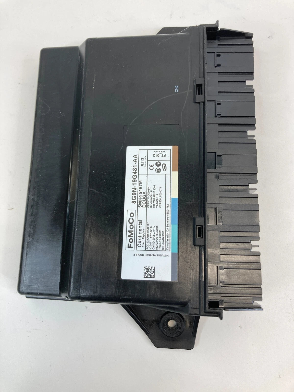 09-12 JAGUAR XF 4.2L KEYLESS ENTRY THEFT LOCKING CONTROL MODULE 8G9N-19G481-AA