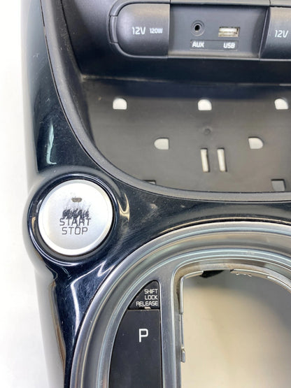 14-19 KIA SOUL CENTER CONSOLE A/T SHIFTER BEZEL TRIM W/ START BUTTON 84630-B2000