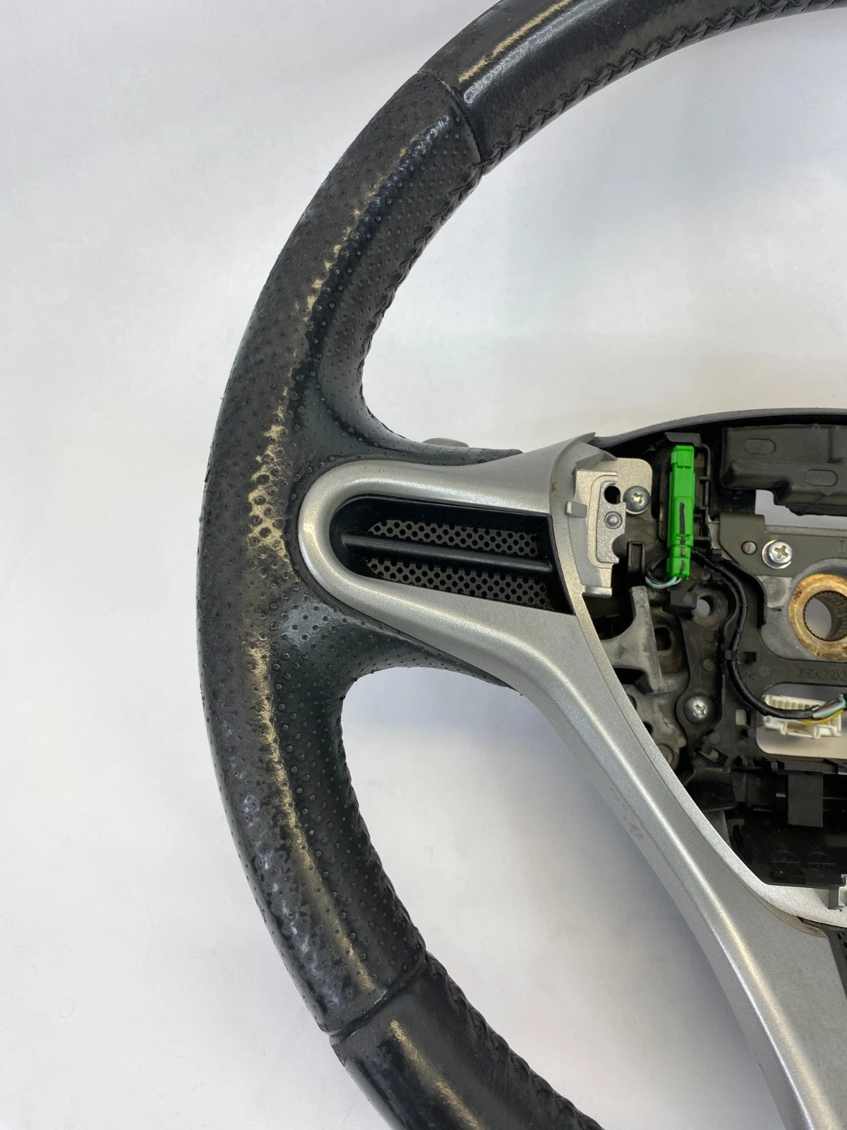 2009-2013 HONDA FIT STEERING WHEEL W/ CRUISE CONTROL SWITCH ASSEMBLY LEATHER OEM