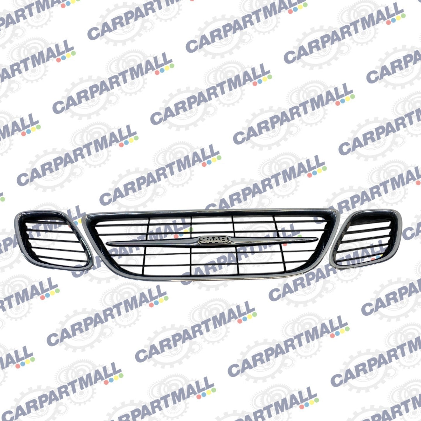 2003-2007 Saab 9-3 Sedan Front Bumper Radiator Center Grille Set of 3 12787225