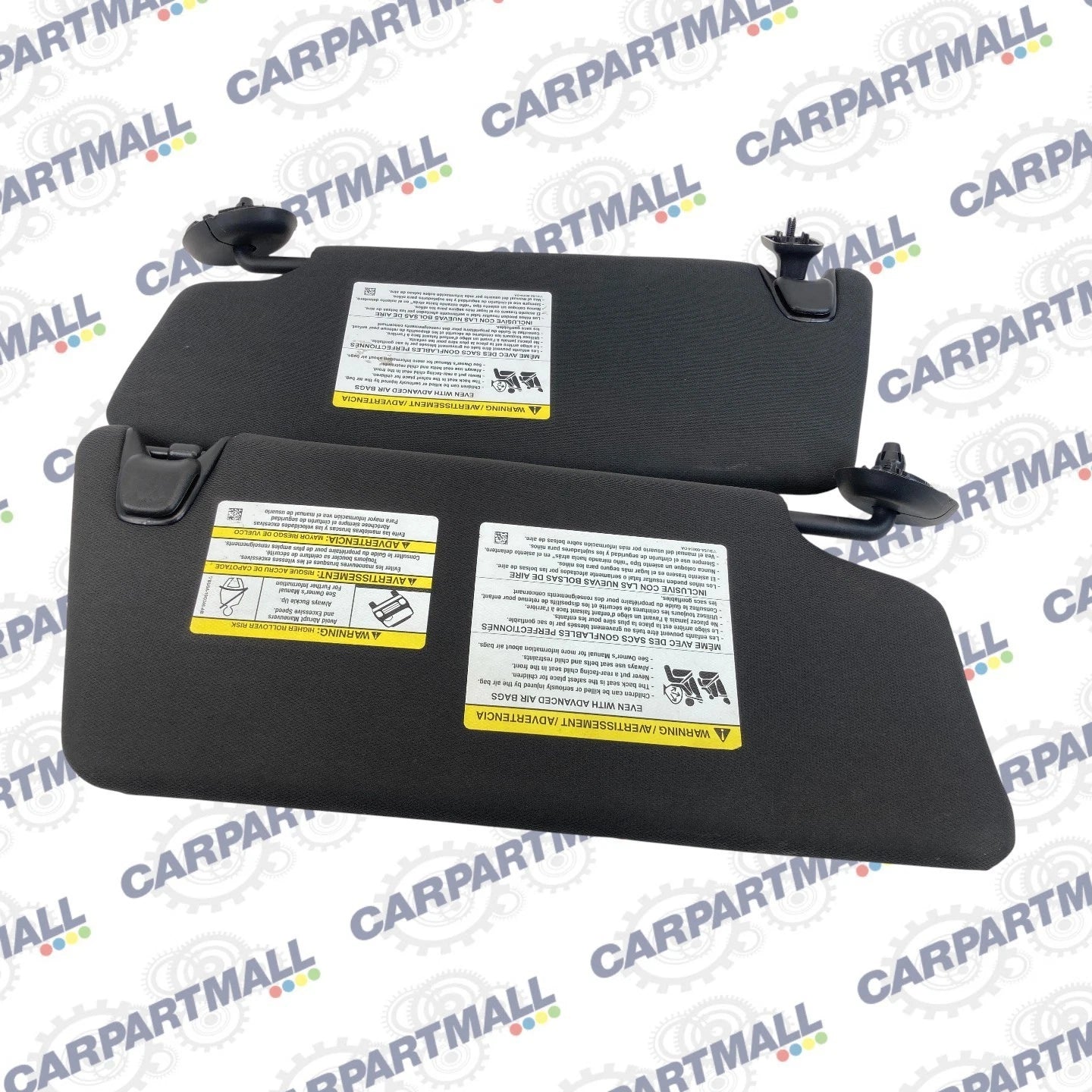 2011-2015 FORD EXPLORER INTERCEPTOR UTILITY LEFT & RIGHT SUN VISOR SET W CLIPS