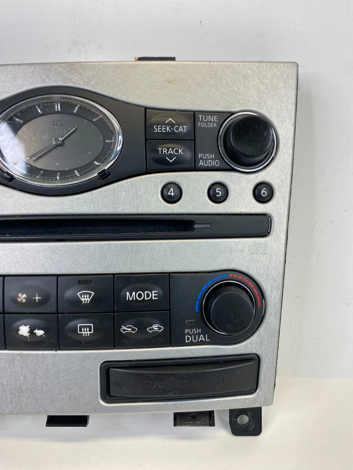 08 09 Infiniti G37 Radio CD AC Temp Climate Clock Control Panel 25391-JK64B OEM