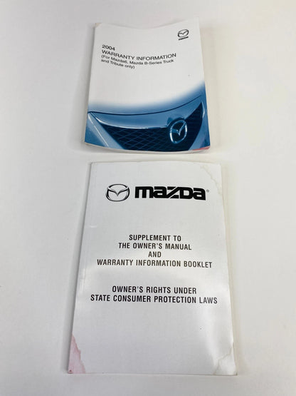 2004 MAZDA6 MAZDA 6 SEDAN OWNERS MANUAL REFERENCE GUIDE BOOKS SET W/ CASE OEM