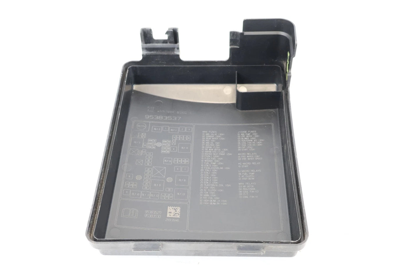 2012-2016 CHEVROLET SONIC FRONT ENGINE FUSE RELAY BOX COVER LID TOP 95383537 OEM