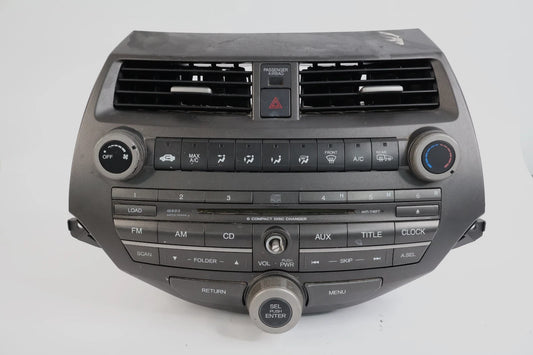 10-12 HONDA ACCORD RADIO CD PLAYER CLIMATE CONTROL PANEL W/O NAV 39100TA0A321M1