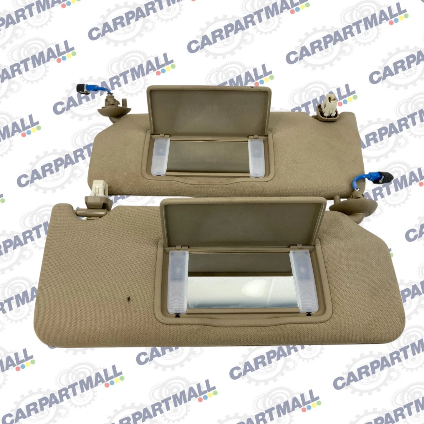 2008-2012 HONDA ACCORD LEFT & RIGHT SIDE SUNVISOR SUN VISOR SET PAIR OEM