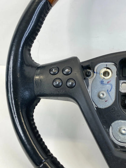 2004 04 CADILLAC CTS STEERING WHEEL ASSY W/ SWITCHES LEATHER WOOD TRIM 25766590