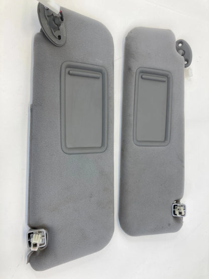 2006-2009 TOYOTA PRIUS SUN VISOR PAIR SET DRIVER PASSENGER GRAY W/ MIRROR OEM