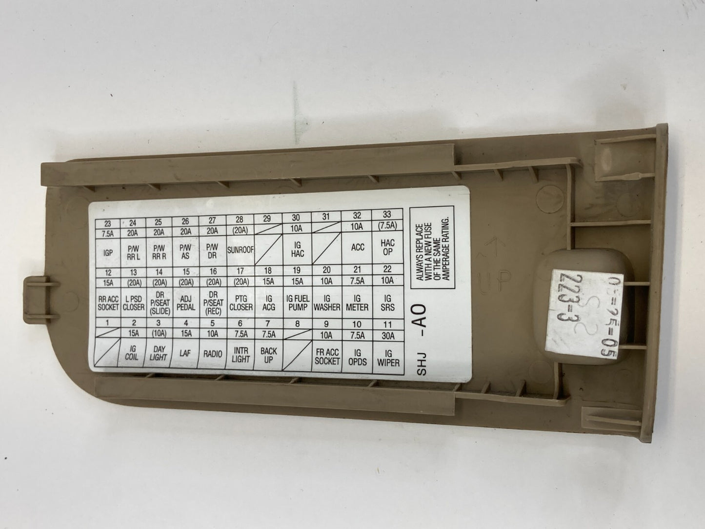 2005-2010 Honda Odyssey Front Left Dash Fuse Box Door Lid Trim Cover Panel OEM