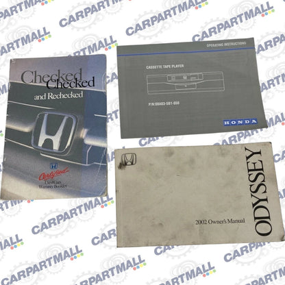 2002 HONDA ODYSSEY 3.5L V6 EX-L OWNERS MANUAL QUICK GUIDE WARRANTIES BOOKS SET