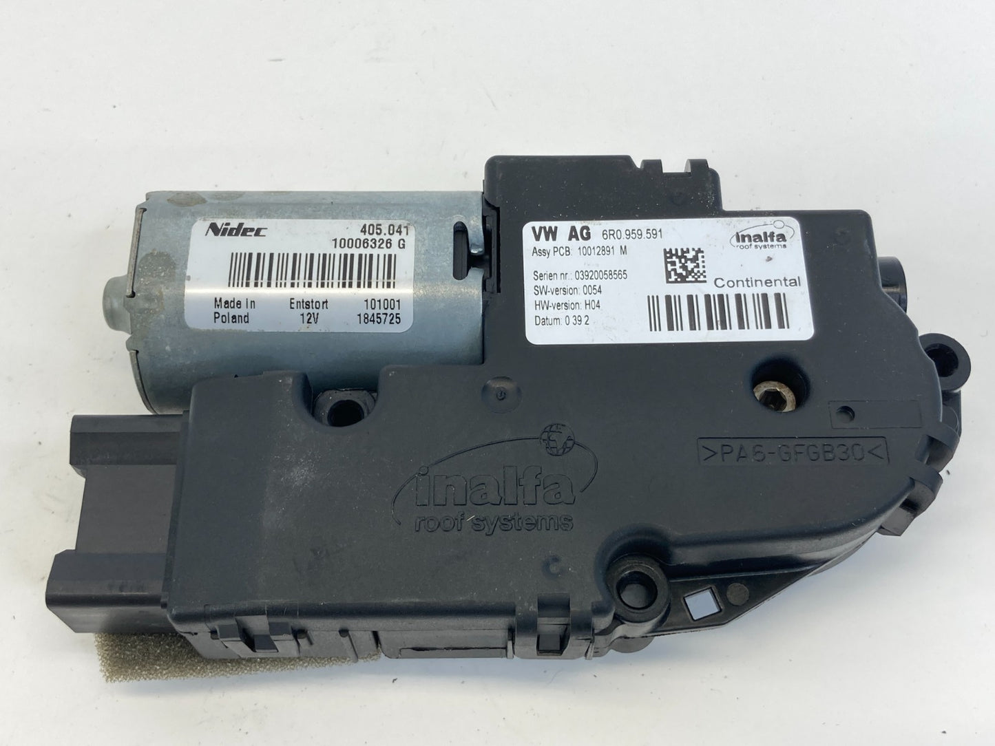 2009-2017 Volkswagen CC Sun Roof Sunroof Window Motor 6R0-959-591 OEM